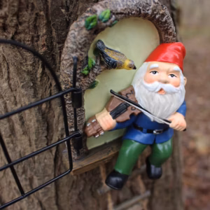 Funny Garden Gnome Tree Hugger | Outdoor Yard Decor – Sumo Deals Garden Statues, Creative Garden Gnomes Outdoor Yard Decorations,Elf Out The Door Tree Hugger,Funny G Product Image