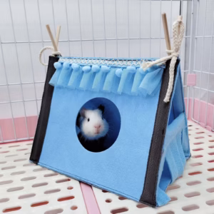 Pink Guinea Pig Tunnel House Hideaway Bed – Sumo Deals Guinea Pig Cages, Small Animal Tunnel House Hideaway Bedding, Hamster Hideout Tent Rabbit Tunnel Hou Product Image