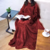Fleece Wearable Blanket With Sleeves, Wearable Blanket with Sleeves and Foot Pocket, Full Body Throw product image