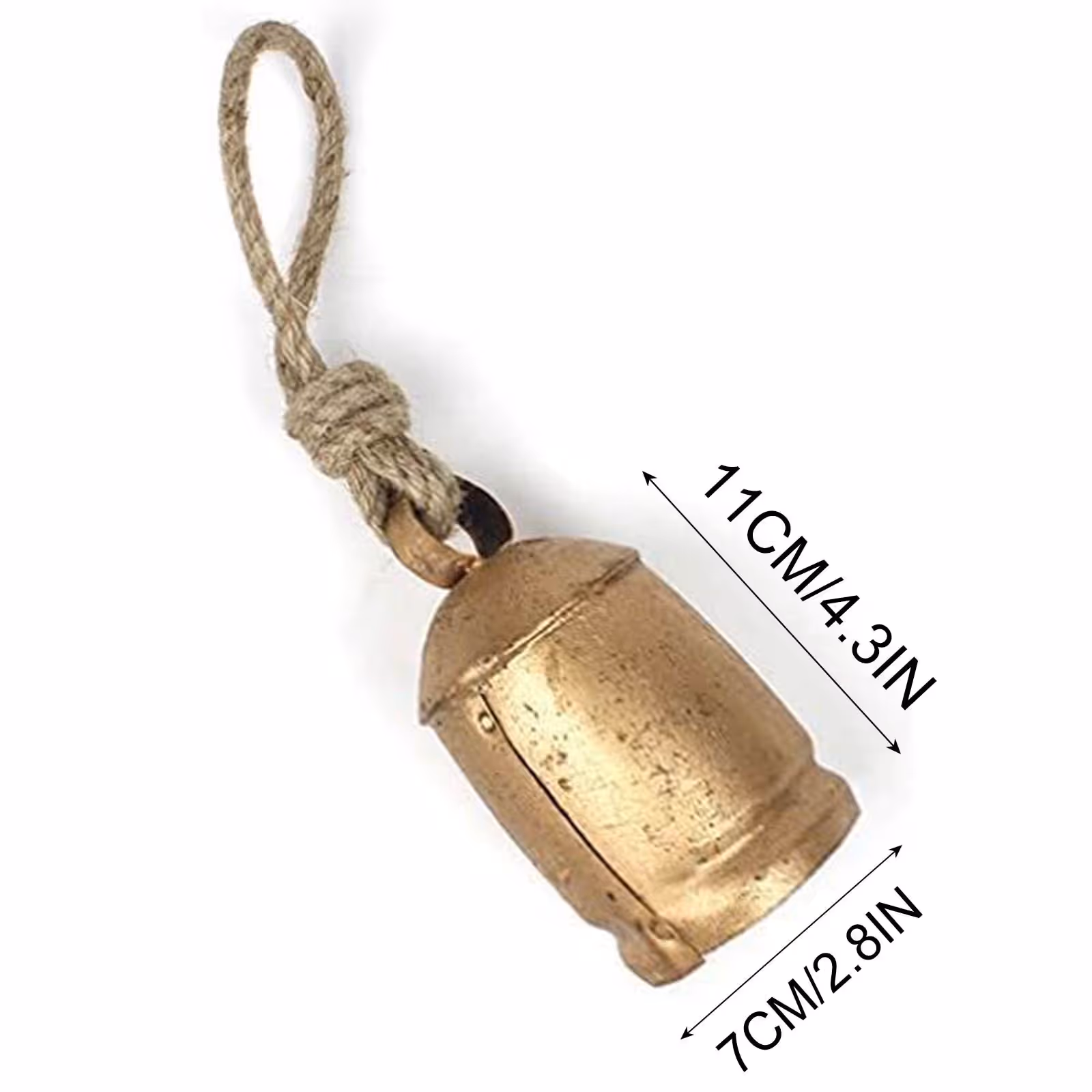 Rustic Christmas Bells | Handmade Metal Brass Bells – Sumo Deals Cow Christmas Bells Decorations, Handmade Rustic Christmas Bells, Hanging Bells With Rope, Metal Bra Product Image