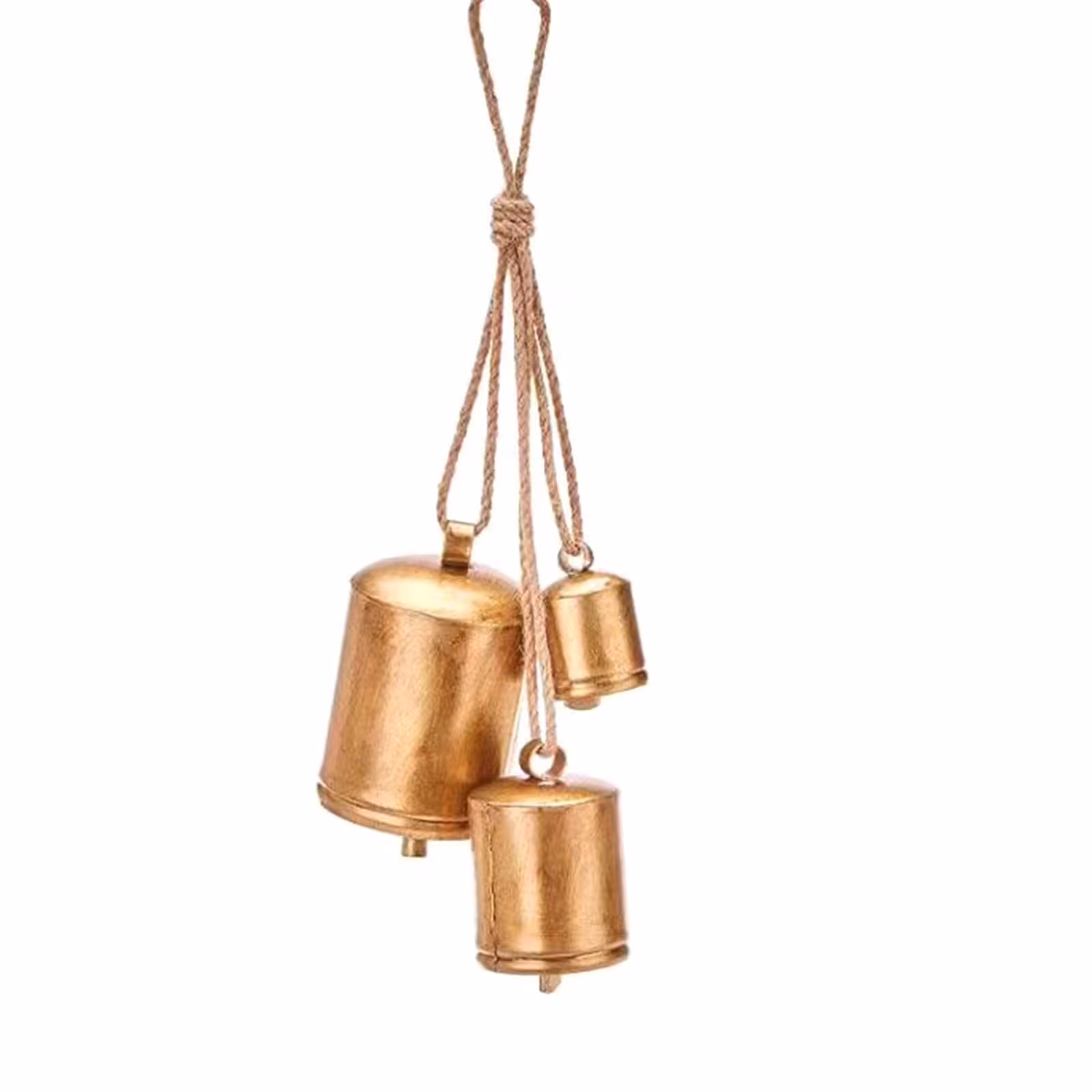 Rustic Christmas Bells | Handmade Metal Brass Bells – Sumo Deals Cow Christmas Bells Decorations, Handmade Rustic Christmas Bells, Hanging Bells With Rope, Metal Bra Product Image