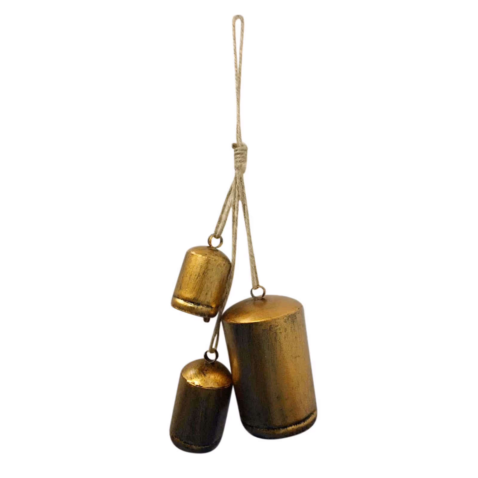 Rustic Christmas Bells | Handmade Metal Brass Bells – Sumo Deals Cow Christmas Bells Decorations, Handmade Rustic Christmas Bells, Hanging Bells With Rope, Metal Bra Product Image