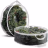 Clear Plastic Christmas Wreath Storage Container 24 "Double Zipper Handling, Strong And Practical, P product image