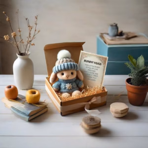 Mini Bunny Hug Gift Box | Plush Easter Bunny – Sumo Deals Mini Bunny Hug Cute Easter Gift Plush Bunny In A Box Hugs Positive Bunny Stuffed Animal Rabbit Soft Product Image