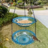 Double hanging bird feeder with Hole, Platform Flat Bird Seed Tray for Outdoors, Cardinal, Blue Jay, product image