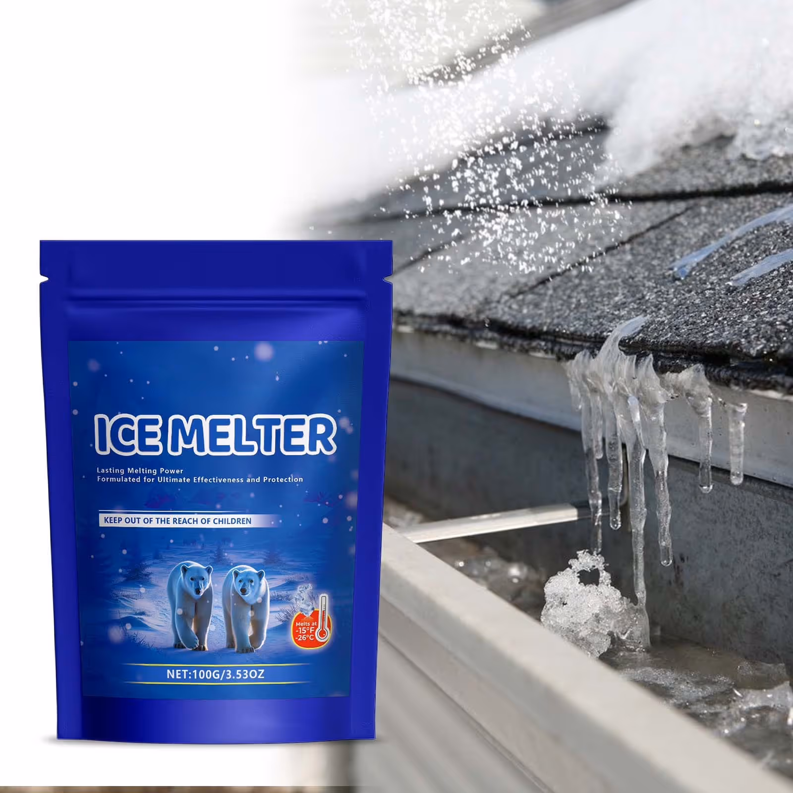 Pet-Friendly Ice Melt For Concrete &Amp; Driveways – Sumo Deals None Ice Melt Safer For Concrete, Snow Salt Ice Melt, Salt For Snow And Ice Removal, Sidewalk Salt, Product Image