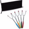5Pcs Marshmallow Roasting Sticks Extra Long 45' Stainless Telescoping Hot Dog Smores Skewers Safe Ba product image