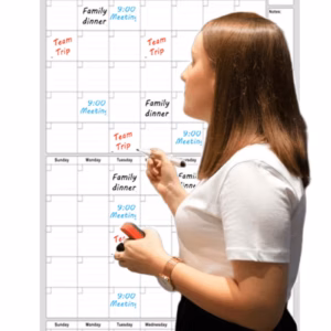 Large Dry Erase Calendar For Wall - Undated 3 Month Wall Calendar, Erasable &Amp; Reusable Wall Calendar Product Image