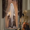 Halloween Wall Decal Ghost Large Size Door Decoration Sticker PVC Self Adhesive Ghost Living Room Wi product image