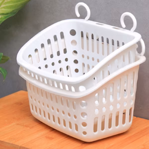 Poolside Storage Basket, 1Pc 11*7*8In Above Ground Pool Storage Basket With 2 Hooks For Pool Toys, T Product Image