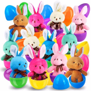 Easter Kit 12 Pack Easter Eggs Filled With Bunny Surprise Plastic Colourful Easter Toys Gifts For Ki product image