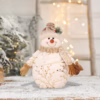 Christmas Snowman Figurine Indoor Home Decoration Cute Stuffed Snowman With Scarf Snowflakes Holding product image