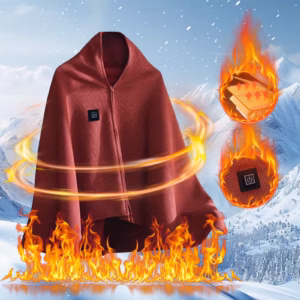 USB Heated Blanket Heated Throw Blanket USB Throw Blanket With Zipper Wearable Portable Throw Wrap W product image