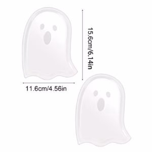 Halloween Party Food Trays, 2Pcs Plastic Dessert Ghost Candy Snack Fruit Plates, Serving Platters Fa Product Image
