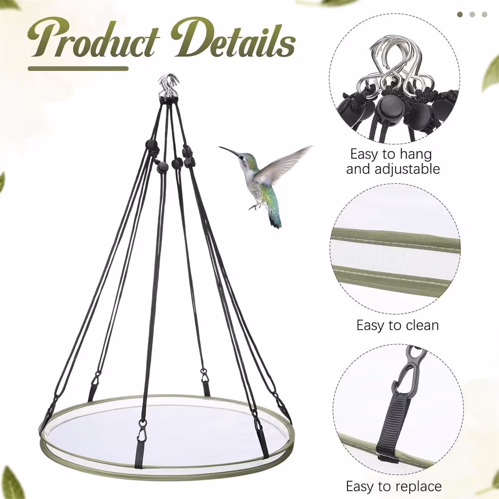 Wild Bird Seed Catcher Hoop Platform (2-Pack) – Sumo Deals Universal Wild Bird Seed Catcher Hanging Hoop Platform, 2Pcs 19.7*16&Quot; Bird Seed Catcher Tray For Hum Product Image