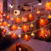 Maple Leaf Pumpkin Lantern String Halloween Pumpkin Decorative Lantern String Thanksgiving Maple Lea product image