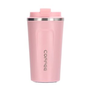 Pink Stainless Steel Travel Coffee Mug With 