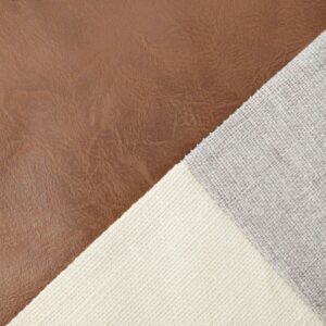 Linen Grey Mixed Leather Splicing Pillow Covers 4Pcs 45X45Cm Sofa Car Cushion Shell Halloween Christ Product Image
