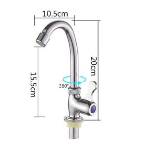 ABS Plastic Oblique Bend Single Cold Kitchen Faucet With Iron Bend Pipe Without Inlet Pipe Single Wa product image