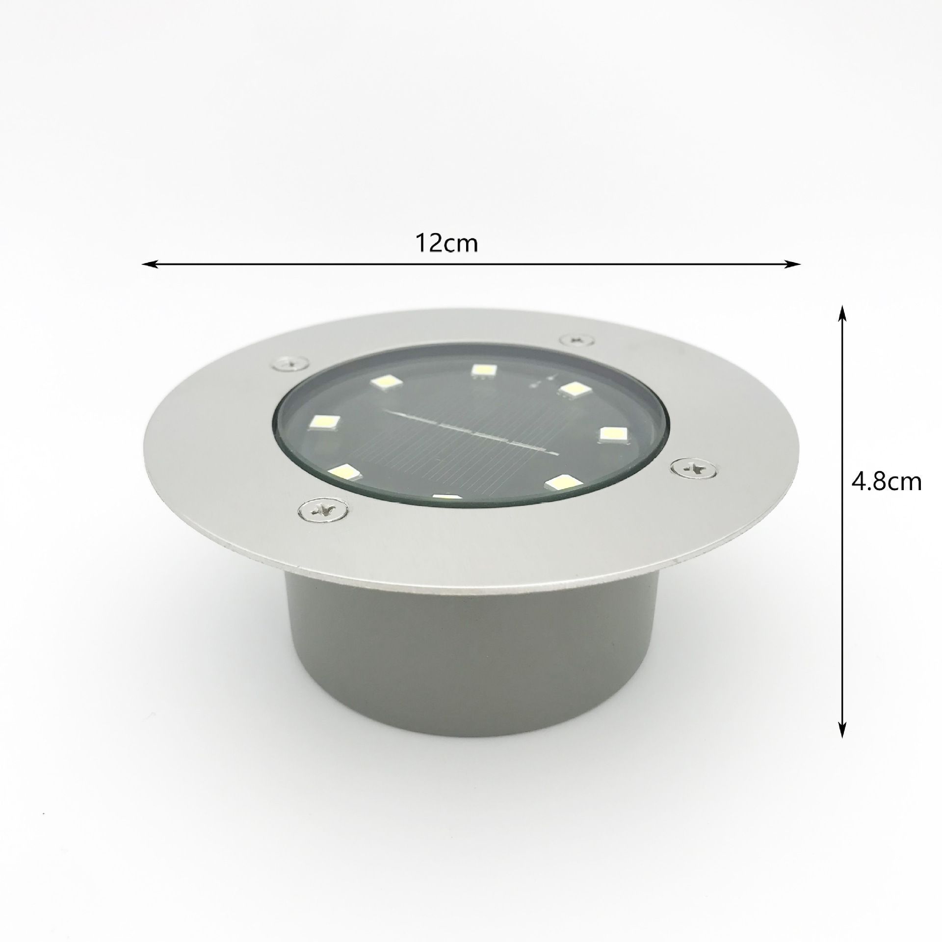 Solar 8Led Cast-Aluminum In-Ground Light | White Light – Sumo Deals Solar 8Led Cast‑Aluminum In‑Ground Light White Light Outdoor Buried Lamp Garden Villa Courtyard Product Image