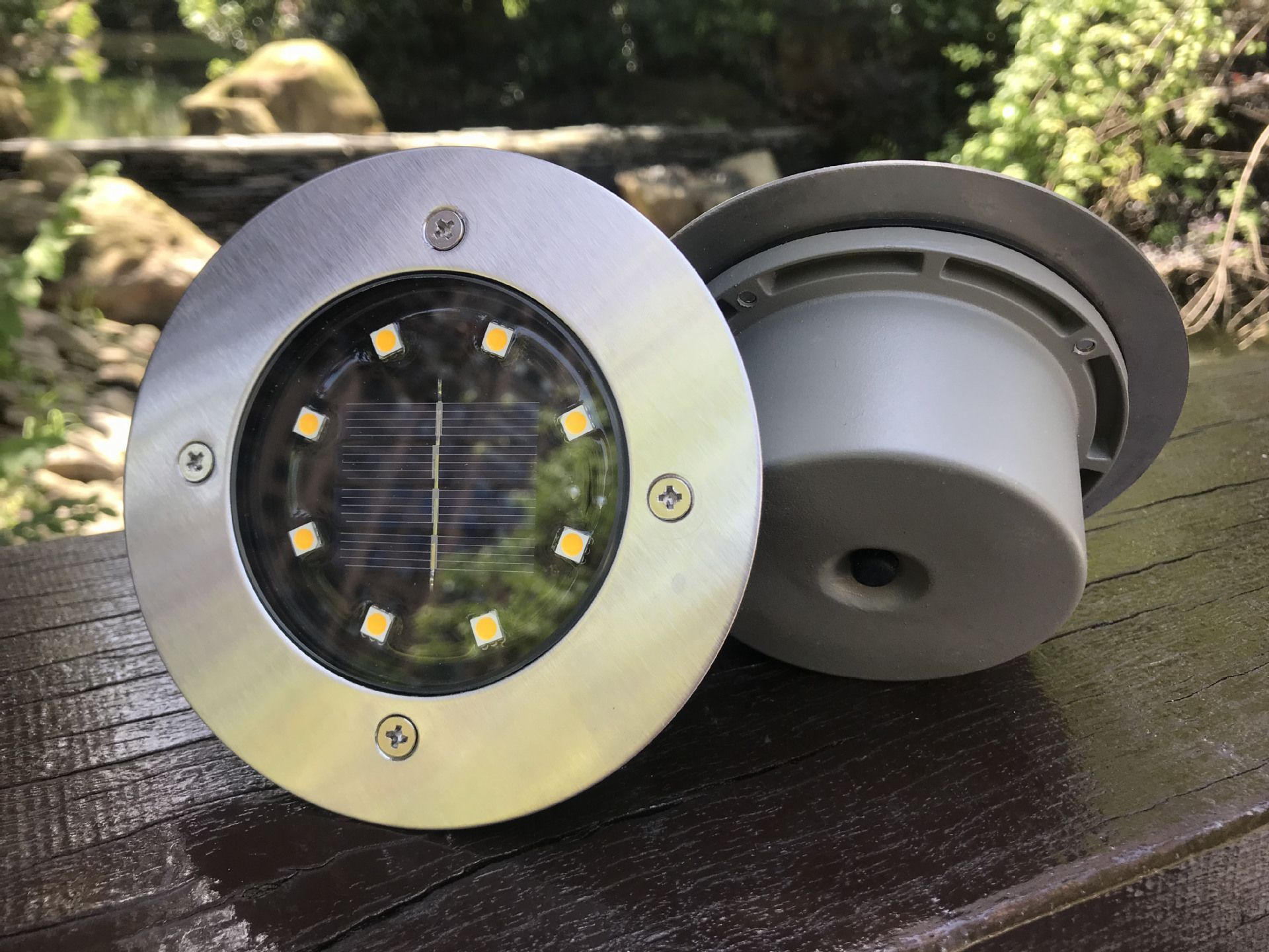 Solar 8Led Cast-Aluminum In-Ground Light | White Light – Sumo Deals Solar 8Led Cast‑Aluminum In‑Ground Light White Light Outdoor Buried Lamp Garden Villa Courtyard Product Image