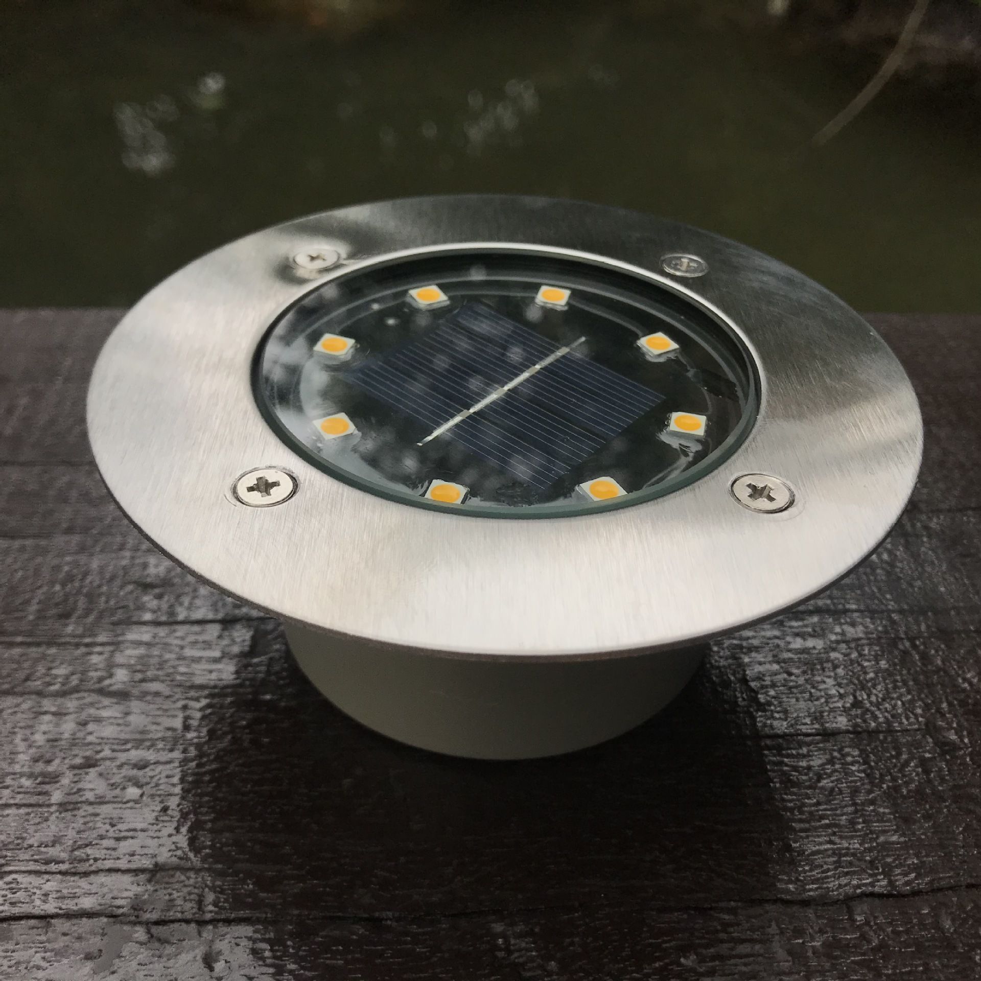 Solar 8Led Cast-Aluminum In-Ground Light | White Light – Sumo Deals Solar 8Led Cast‑Aluminum In‑Ground Light White Light Outdoor Buried Lamp Garden Villa Courtyard Product Image