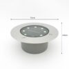 4Pcs Solar 8Led Cast‑Aluminum Buried Ground Lamps Warm Light Waterproof Lawn Lamp Villa Backyard H Product Image