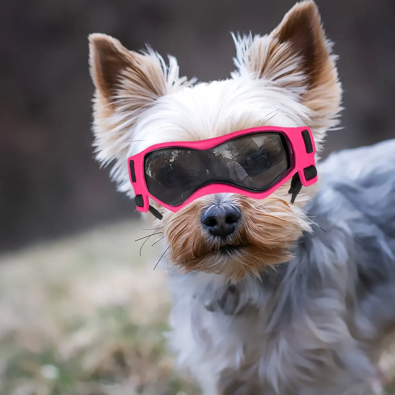 Pet Helmet &Amp; Goggles Set | Black, Impact Protection – Sumo Deals Durable Pet Dog Goggles With Pink Plastic Frame, Dark Lenses, And Adjustable Strap For Eye Protection.