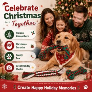 Christmas Dog Rope Toy 3-Pack | Festive Chew &Amp; Play – Sumo Deals Christmas Dog Rope Chew Toy Set, Red/Green/White Braided Cotton For Festive Pet Play.