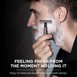Imitation Wood Double Edge Safety Razor – Eco-Friendly Sha – Sumo Deals Classic Imitation Wood Double Edge Safety Razor – Eco-Friendly Wet Shaving, Weighted Balance, Men' Product Image