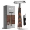 Classic Imitation Wood Double Edge Safety Razor – Eco-Friendly Wet Shaving, Weighted Balance, Men' product image