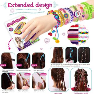 Friendship Bracelet Kit For Girls 7-12 | Diy Craft Set – Sumo Deals Kids' Diy Hair Braiding Kit With Colorful Plastic Ropes, Beads, And Braiding Tool For Creating Friendship Bracelets And