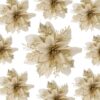 Champagne Gold Glitter Fabric Poinsettia Artificial Flowers For Christmas Tree Decoration.