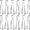 Clear plastic ice tongs with ridged tips, perfect for serving ice cubes at parties or bars.