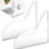 2 clear acrylic sink splash guards with wavy top edge, preventing water splashes in kitchen or bathroom.