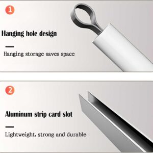 Magic Broom Sweeper | Multifunction Floor Squeegee – Sumo Deals White Plastic Tube With Gray Aluminum Strip Card Slot And Hanging Loop For Space-Saving Storage.