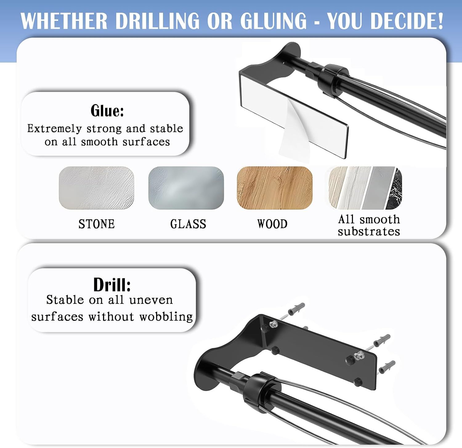 Black Wall Mount Paper Towel Holder | Stainless Steel – Sumo Deals Black Metal Shower Caddy With Adhesive Or Drill Installation Options For Smooth Or Uneven Bathroom Surfaces.