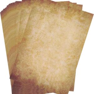 Stack of vintage-look parchment paper, aged brown and tan, for crafts, certificates, or invitations.