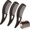 3-pack dark brown plastic hair combs with fine teeth, ergonomic handle, and hanging hole for everyday hair styling.