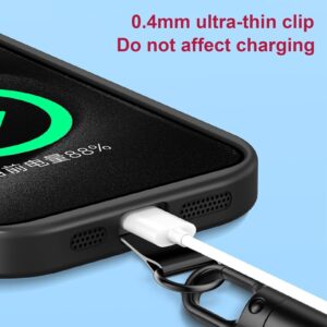 Pink Phone Wrist Strap | Adjustable Lanyard With Tether – Sumo Deals 0.4Mm Ultra-Thin Black Metal Phone Lanyard Clip, Allowing Charging While Attached, For Secure Phone Carrying.