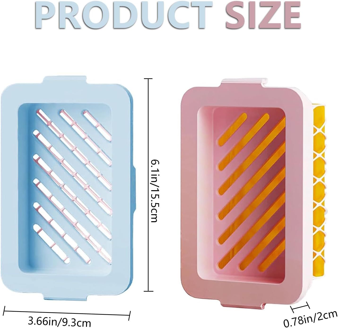 2 Pack Bar Soap Dish With Drain | Pink &Amp; Blue Holders – Sumo Deals Two Plastic Soap Dishes, One Blue And One Pink, With Slatted Draining Bottoms, For Bathroom Or Kitchen Use.