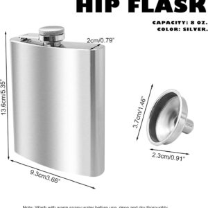 8Oz Stainless Steel Hip Flask With Funnel – Sumo Deals 8Oz Silver Stainless Steel Hip Flask With Screw-Top Lid And Funnel For Discreet Beverage Carrying.