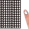 Halloween ghost sticker sheet, white vinyl, various cute ghost designs for decoration.