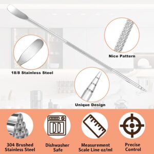 Milk Frothing Pitcher 350Ml With Latte Art Pen – Sumo Deals Silver 18/8 Stainless Steel Lab Spatula With Flat End, Pointed End, And Textured Handle For Precise Powder Transfer.