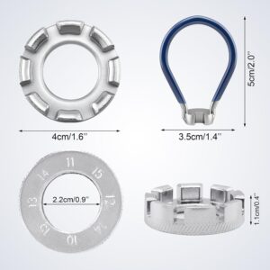 Bicycle Spoke Wrench Set | 6-In-1 Bike Wheel Tool – Sumo Deals Silver Metal Bicycle Spoke Wrench Set With Blue Handle, For Bike Wheel Repair.