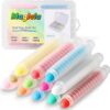 Maglala 12-piece dust-free chalk pens in clear plastic casings, assorted colors, for kids' drawing and art.