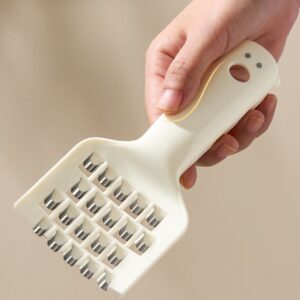 Cute Vegetable Grater &Amp; Shredder — Yellow – Sumo Deals Handheld Beige Plastic Garlic Grater With Stainless Steel Blades, Ergonomic Handle, For Kitchen Food Prep.