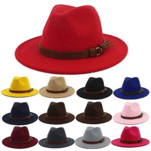 Vintage Felt Fedora Hat For Men – Classic Style – Sumo Deals Red Felt Fedora Hat With Brown Leather Band &Amp; Tassel, Plus 11 Other Colors For Fashion.