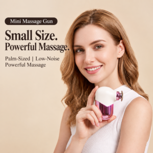 Mini Portable Pocket Massage Gun with Brushless Motor, Four Speed Settings, USB-C Rechargeable, Quie product image