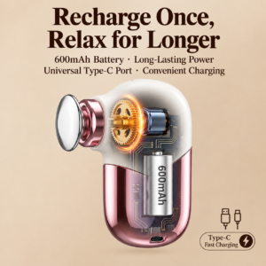 Mini Portable Pocket Massage Gun With Brushless Motor, Four Speed Settings, Usb-C Rechargeable, Quie Product Image
